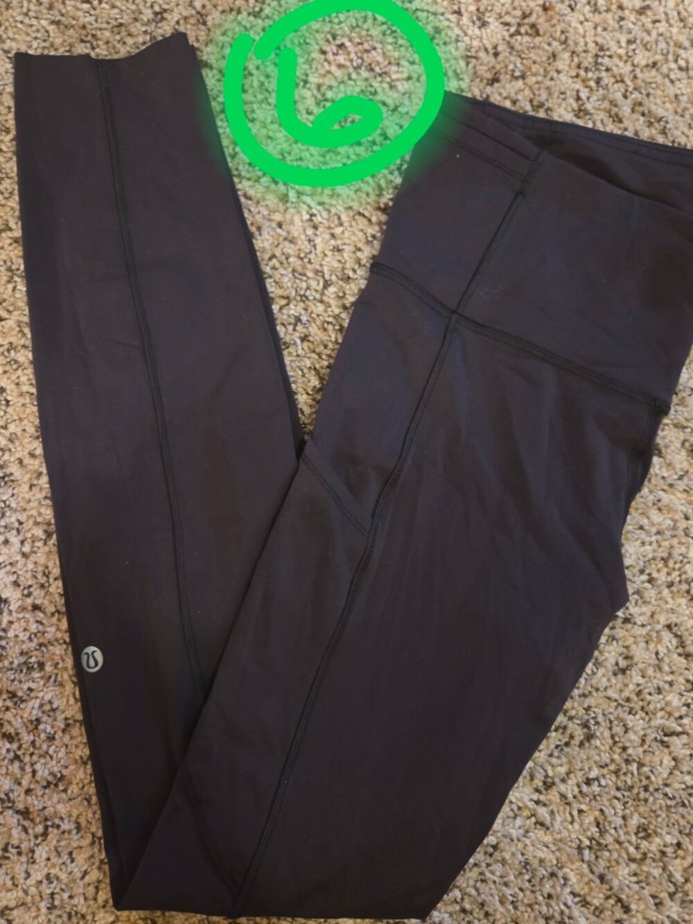 LULULEMON Black FAST & FREE High-Rise 28" Tight WOMEN size 6
